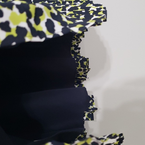 LOFT Animal Print Mini Dress 4 Black Blue Green Pleats Leopard Mobwife Office - Picture 5 of 16